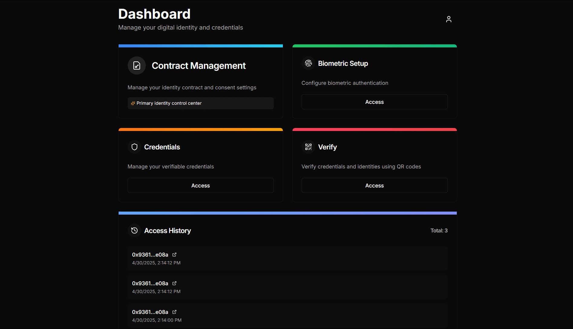 Decentralised Identity verification